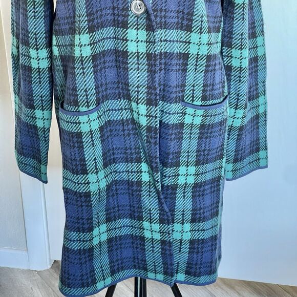 Lands' End Women Cardigan Sweater Sz Medium Grunge Preppy Geek Y2k Minimalist - Picture 7 of 14